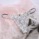 Cute Girls Ladies Mesh T-Back T-String Thongs Sexy Panties Transparent Strawberry Cherry Low-Waisted Seamless Underwear Women