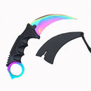 Karambit CS GO Fixed Blade Knife Never Fade Counter Strike Fighting Claw Knives Survival Camping EDC Cosplay Tools