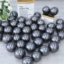 10Pcs 20pcs 5inch Gold Silver Purple Green Blue Metal Balloon Wedding Balloons Happy Birthday Latex Metal Chrome Ballon Decor