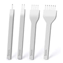 Leather Hole Punches 1+2+4+6 Prong DIY Diamond Lacing Stitching Chisel Set U/V Shaped Groover Leather Edge Beveler Skiving Tools