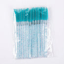 50/5Pcs Eyelash Extension Disposable Makeup Eyebrow Brush Mascara Stick Applicator Eyelashes Crystal Eyelash Brush Tool