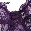 SVOKOR Women Bras Fashion Casual Sexy V-neck Solid Color Chest Pad Lace Sling Nylon Breathable Elasticity Comfortable Women Bras