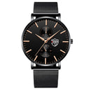 reloj hombre 2022 Mens Fashion Ultra-thin Watches Men Business Casual Stainless Steel Mesh Belt Quartz Watch relogio masculino