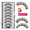 MB Anniversary 5 Magnetic Eyelashes With Tweezers Natural Wispy Faux Cils magnetique Mink Lashes Professional Eye Lashes Set