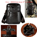 Real Leather men Casual Design Small Waist Bag Cowhide Fashion Hook Bum Bag Waist Belt Pack Cigarette Case 5.5" Phone Pouch 1609