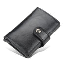 New Men women smart wallet Credit Bank card holder fashion purse Aluminum alloy Business Casual Mini wallet Brand PU Purse