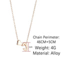 SUMENG Fashion Tiny Heart Dainty Initial Necklace Gold Silver Color Letter Name Choker Necklace For Women Pendant Jewelry Gift