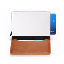 Customized 2022 Credit Card Holder Wallet Men Women RFID Aluminium Bank Cardholder Case Vintage Leather Wallet with Money Clips