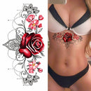 Sexy Flower Bird Temporary Waterproof Tattoo Sticker Girl Butterfly Dreamcatcher Cross Body Arm Sleeve Chest Fake Totem Women