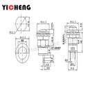 6pcs Self-Lock /Momentary Pushbutton Switches DS228 DS428 12mm OFF- ON Push Button Switch 3A /125VAC 1.5A/250VAC DS-228 DS-428