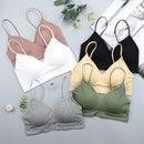 High Elastic Bra Women Gathering Bralette Push Up Bra Summer Anti-light Korean Style Wild Bra Tube Top Sexy No Rims Lingerie