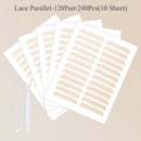 240pcs Eyelid Tape Sticker Invisible Double Fold Eyelid Lace Paste Clear Beige Stripe Self-adhesive Natural Eye Tape Makeup Tool