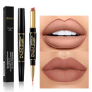 2 IN 1 Lip Liner Waterproof Matte Lipstick Pencil Contour Tint Sexy Red Matte Long Lasting Moisturizer Lipliner Cosmetics TSLM1