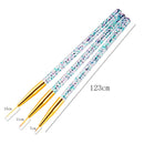 3Pcs Acrylic French Stripe Nail Art Liner Brush Set 3D Tips Manicure Ultra-thin Line Drawing Pen UV Gel Brushes Painting Tools