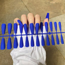24Tips/Set Matte Super Long Coffin False Nail Artificial Fingernails Fake Nails Nail Beauty Finger Manicure Free Shipping Items