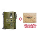 Genuine Leathe Men Wallet RFID Luxury Desig Bifold Short Wallets Male Hasp Vintage Purse Coin Pouch Multi-functional Card Pocket