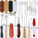 KAOBUY Professional Leather Craft Tools Kit Hand Sewing Stitching Punch Carving Work Saddle Set Accessories DIY Tool Set