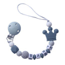Personalized Name Baby Pacifier Clips Koala Pacifier Chain Holder for Baby Teething Soother Chew Toy Dummy Clips