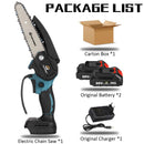6 Inch Mini Electric Chain Saw With Battery Indicator 1500W 88V Rechargeable Woodworking Tool For Makita Battery 18V EU Plug