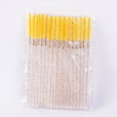 50/5Pcs Eyelash Extension Disposable Makeup Eyebrow Brush Mascara Stick Applicator Eyelashes Crystal Eyelash Brush Tool