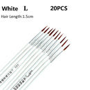 20Pcs Makeup Drawing Pen Nail Art Brush Fine Hand Painted Thin Hook Line Pen Nylon Brush Acrylic Painting Pen Nail Art Supplies