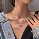 Gothic Butterfly Pendant Necklace for Women Choker Aesthetic Grunge Chain accessories IGIRL Indie Collar Jewelry Friends Gift