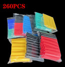 580pcs/530pcs/260pcs Assortment Electronic 2:1 Wrap Wire Cable Insulated Polyolefin Heat Shrink Tube Ratio Tubing Insulation