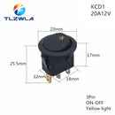1PCS ON/OFF Round Rocker Switch LED illuminated Car Dashboard Dash Boat Van 12V 24V / 6A 250V / 10A 125V 2/3/4PIN Switch 20MM
