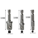 Drill Socket Adapter 1/4'' Hex Shank Extension for Impact Driver 1/2'' 3/8'' 1/2'' Square Head Drill Bit Adapter Set Hand Tools