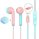 3.5mm/Type C In-ear Wired Earbuds Sports Earphone Bass Stereo Music Headset with Microphone for Mobile Phone Computer Laptop