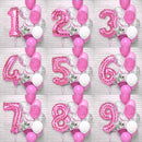 Heronsbill 1st 1 2 3 4 5 6 7 8 9 Years Happy Birthday Foil Number Balloons Baby Boy Girl Party Decorations Kids Supplies 2nd 3rd