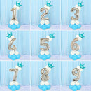 Heronsbill 1st 1 2 3 4 5 6 7 8 9 Years Happy Birthday Foil Number Balloons Baby Boy Girl Party Decorations Kids Supplies 2nd 3rd
