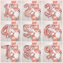 Heronsbill 1st 1 2 3 4 5 6 7 8 9 Years Happy Birthday Foil Number Balloons Baby Boy Girl Party Decorations Kids Supplies 2nd 3rd