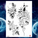 Girls Bracelet Chains Rose Tattoo Stickers Butterfly Body Arm Totem Tattoos Temporary Women Wrist Sexy Black Fake Tatoos
