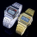 Gold Men Watches Women Electronic Digital Display Retro Style Clock Men&
