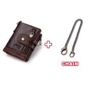 Genuine Leathe Men Wallet RFID Luxury Desig Bifold Short Wallets Male Hasp Vintage Purse Coin Pouch Multi-functional Card Pocket