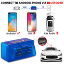 OBD2 V1.5 Super Mini ELM327 Bluetooth Chip Car Diagnostic Tool Auto Scanner Support All OBDII Protocols PIC18F25K80 Code Reader