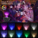 LED Starry Sky Projector Night Light Galaxy Star Projector Ocean Wave Night Lamp With Music Bluetooth Speaker For Childrens