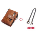 Genuine Leathe Men Wallet RFID Luxury Desig Bifold Short Wallets Male Hasp Vintage Purse Coin Pouch Multi-functional Card Pocket