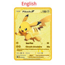 10000HP Arceus Vmax DIY Golden Pokemon Cards in English Iron Metal Pokmo Letters Kids Gift Game Collection Cards