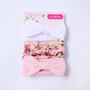 3Pcs/set Baby Headband Floral Solid Color Dot Printed Pink Bows Newborn Baby Girl Headband Hair Accessories Girls Turban