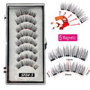 2 Pairs 3D Natural Magnetic Eyelashes ,With 5 Magnetic Lashes Handmade Reusable Magnetic False Eyelashes Support Drop Shipping