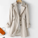 Spring Autumn Trench Coat Woman 2022 New Korean Single-breasted Mid-Long Women Trench Coat Overcoat 5XL Khaki Windbreaker Female