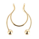 Stainless Steel Fake Piercing Nose Ring for Women Men Magnetic Septum Piercing Nose Cuff Punk Hip Hop Fake Body Jewelry Ear clip