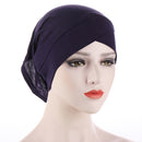 2022 Women Solid color Under Scarf Cap turban femme musulman Ready to wear hijab cap female headscarf bonnet muslim inner hijabs