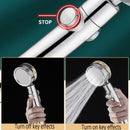Rainfall Turbo Fan Shower Head 360 Rotating High Pressure Water Saving Handheld Shower Turbocharged Spray Nozzle Bath Accessory