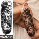 sexy fake tattoo for woman waterproof temporary tattoos large leg thigh body tattoo stickers peony lotus flowers fish dragon