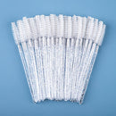 zwellbe Good Quality Disposable 50 Pcs/Pack Crystal Eyelash Makeup Brush Diamond Handle Mascara Wands Eyelash Extension Tool