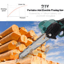 21V/48VF Electric Chainsaw 1/2 Battery Portable Pruning Chain Saw Small Wood Spliting One-handed Woodworking Garden Power Tool