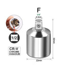 Ratchet Wrench Socket Converter Sleeve Head Adapter 1/2 "Big Fly To 3/8" Fly To 1/4 "Stainless Steel to 1/4" To 1/2 "To 3/8"